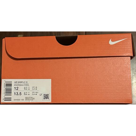 NEW Nike Air Winflo 10 White Black Crimson Red DV4022-100 Men's Size 12 - Picture 7 of 7